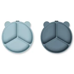 Lot de 2 assiettes à compartiment Stacy
