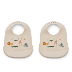 Lot de 2 bavoirs en silicone Tilda