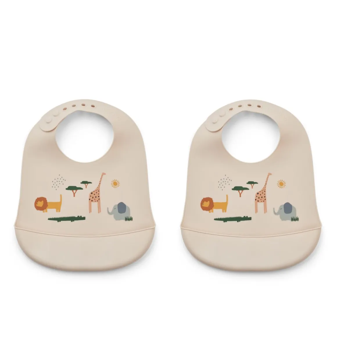 Lot de 2 bavoirs en silicone Tilda