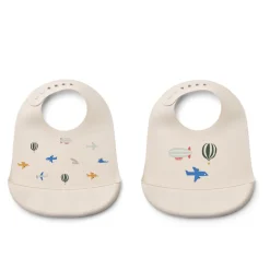 Lot de 2 bavoirs en silicone Tilda