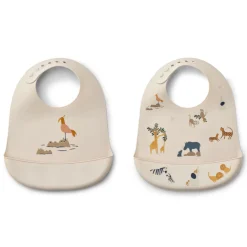 Lot de 2 bavoirs en silicone Tilda