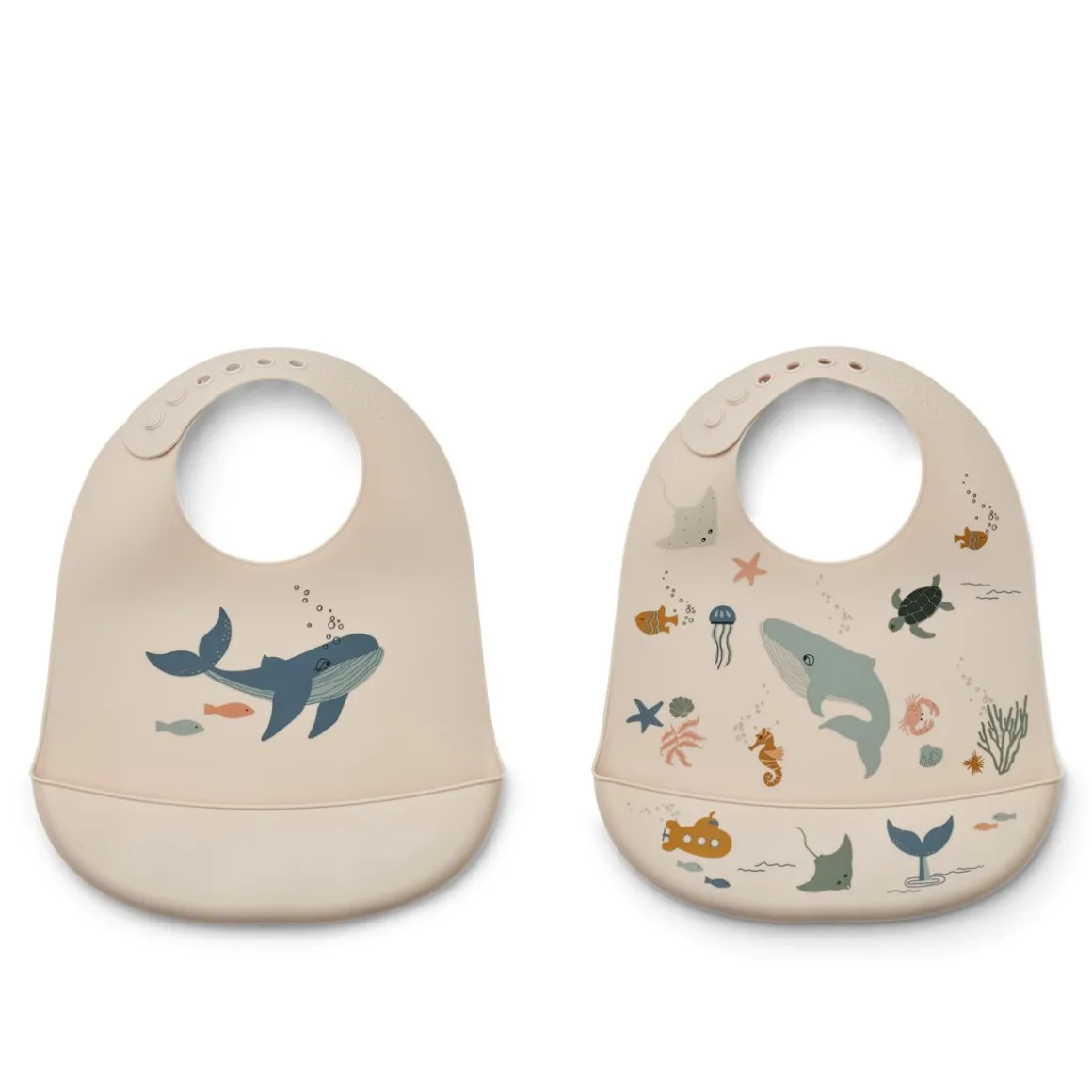 Lot de 2 bavoirs en silicone Tilda