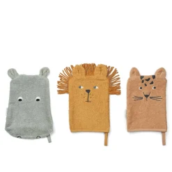 Lot de 3 gants de bain Sylvester