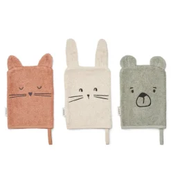 Lot de 3 gants de toilette Sylvester