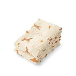 Lot de 2 langes en mousseline Lewis