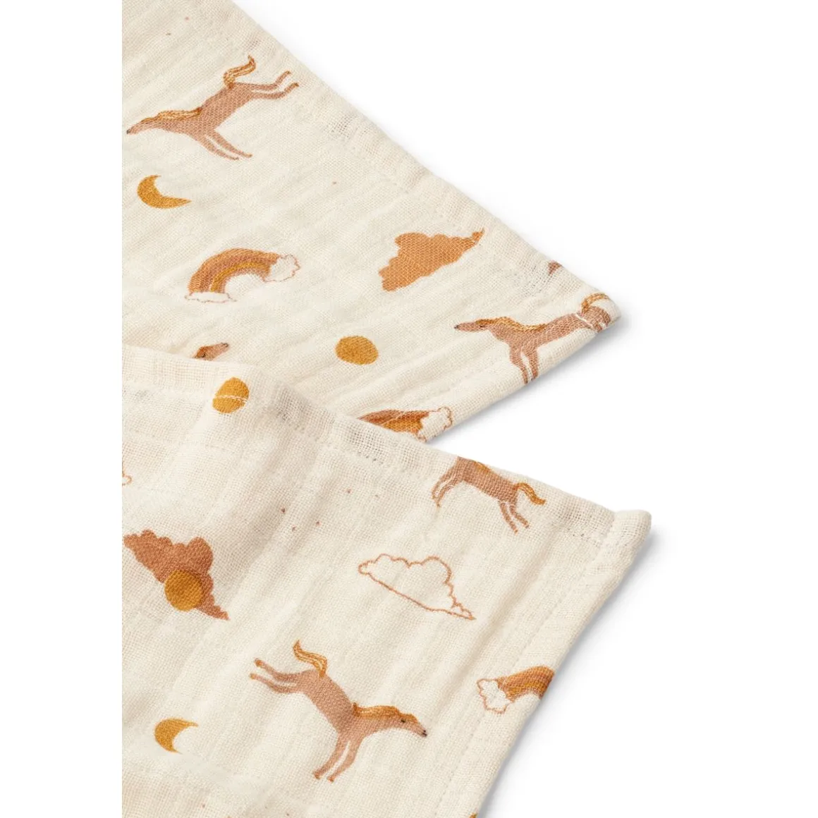 Lot de 2 langes en mousseline Lewis