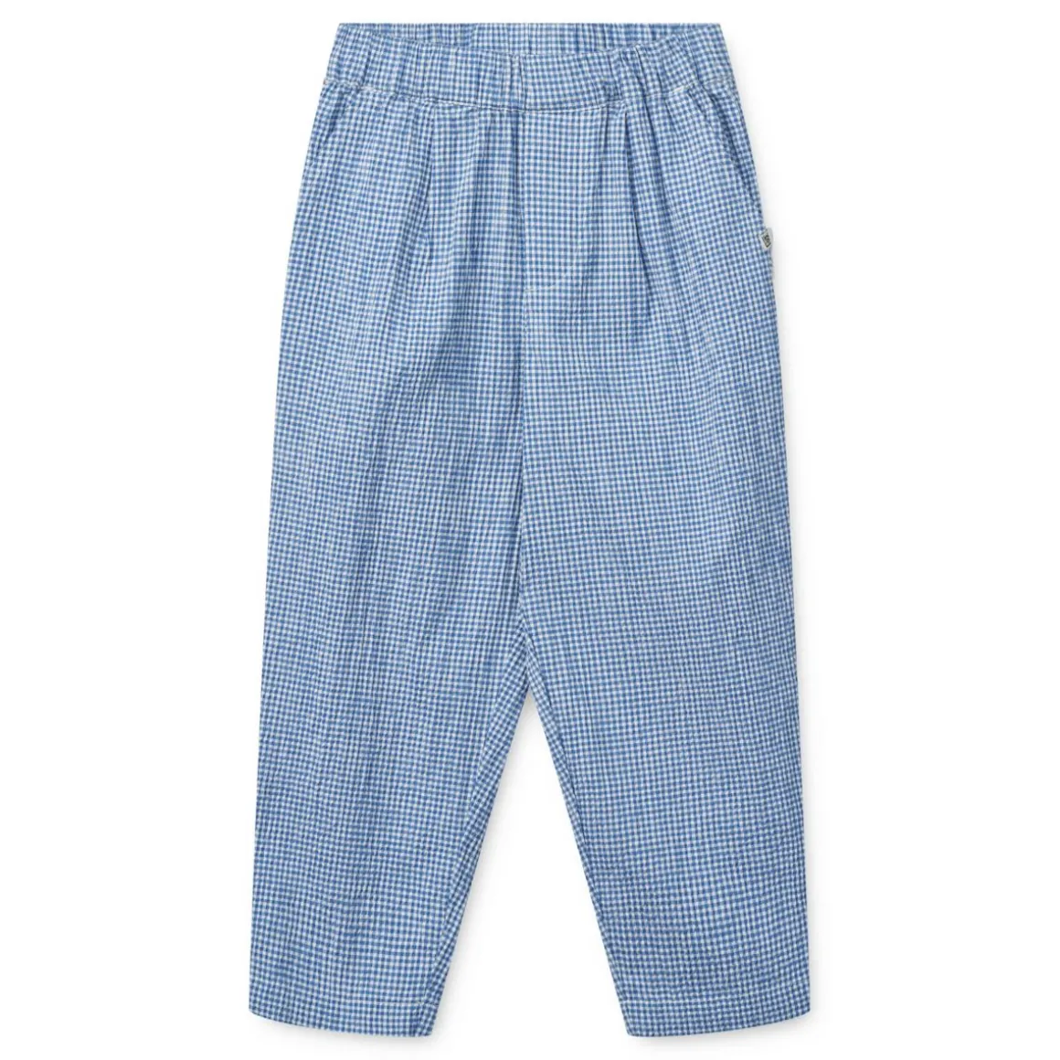 Pantalon en tissu gaufré à carreaux BORRIS